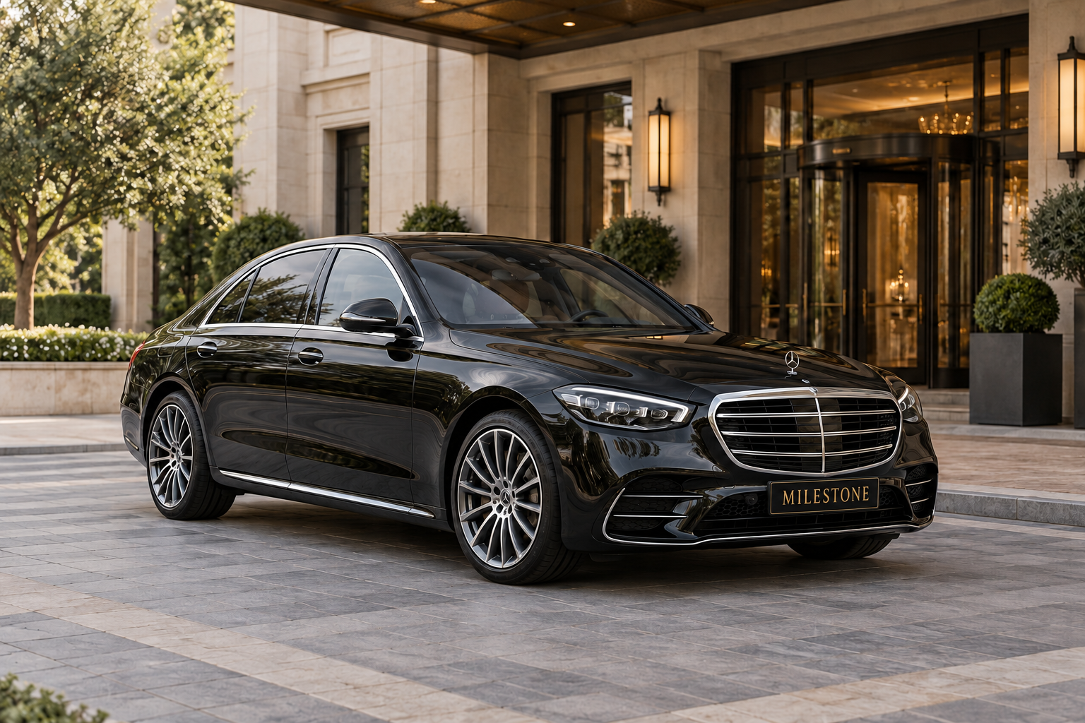Illustrative photo of a black Mercedes-Benz S-Class