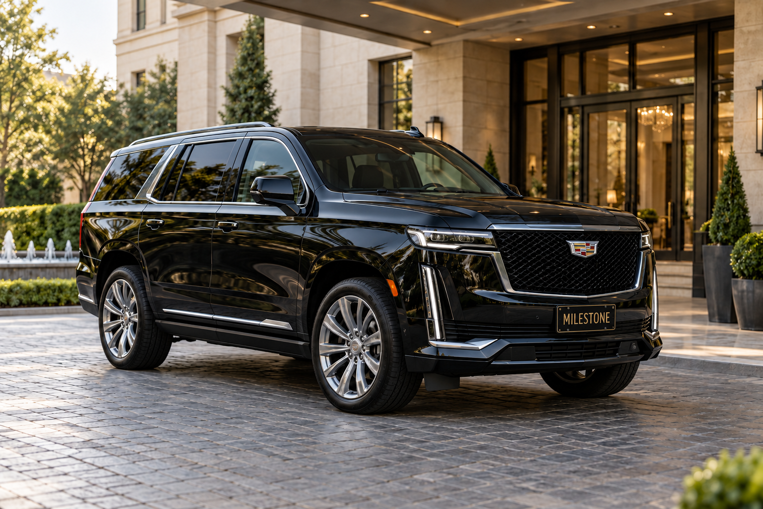 Illustrative photo of a black Cadillac Escalade